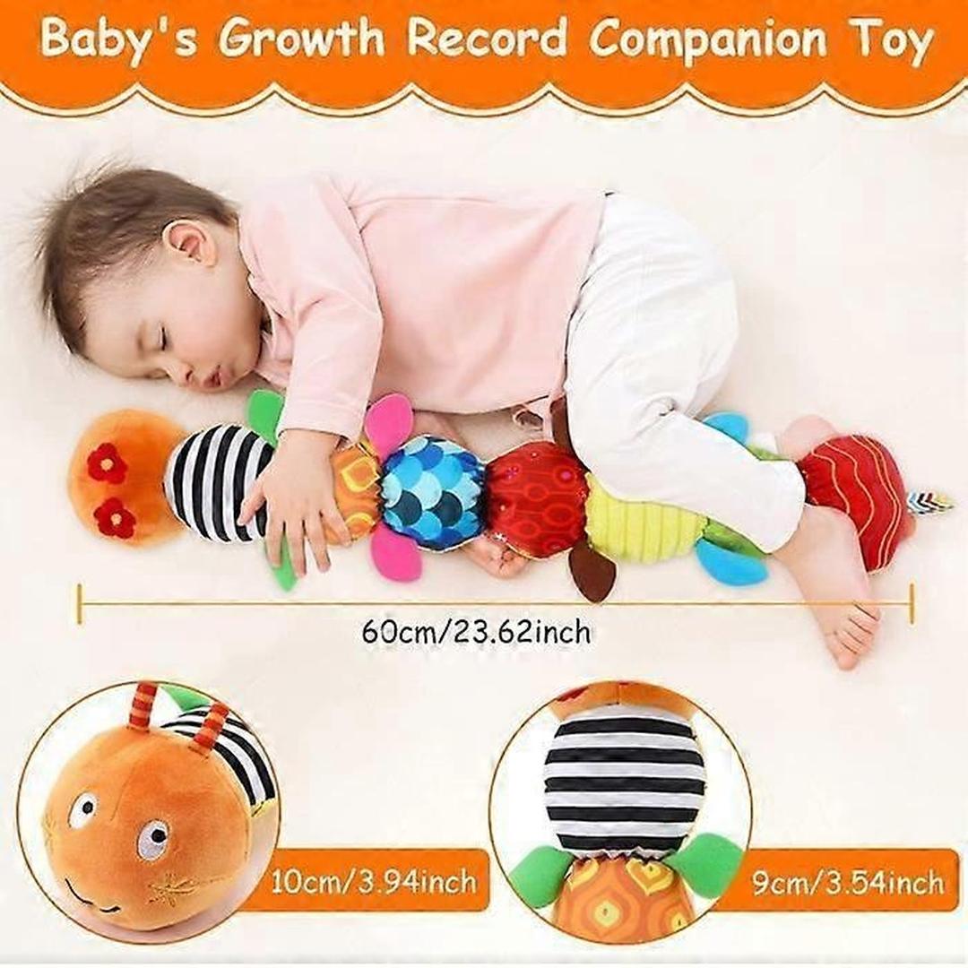 Plush Caterpillar Rattle Toy with Built In Music Module