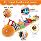 Juguete sonajero de oruga de peluche con módulo musical integrado