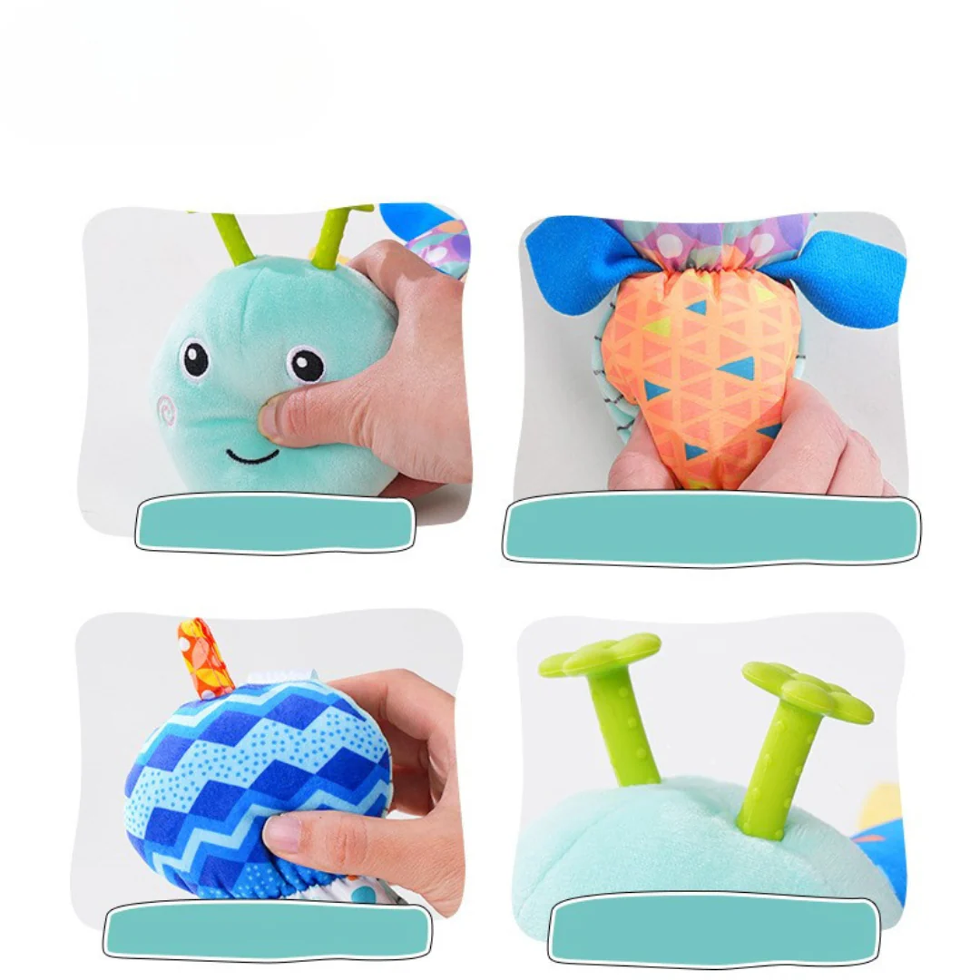 Plush Caterpillar Rattle Toy with Built In Music Module
