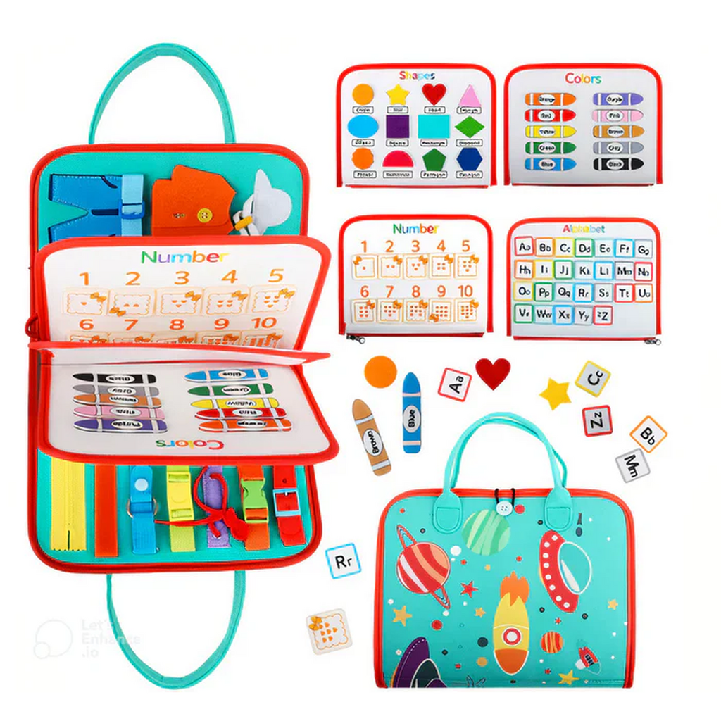 Children’s Activity Book Toy with Fabric Carry Case