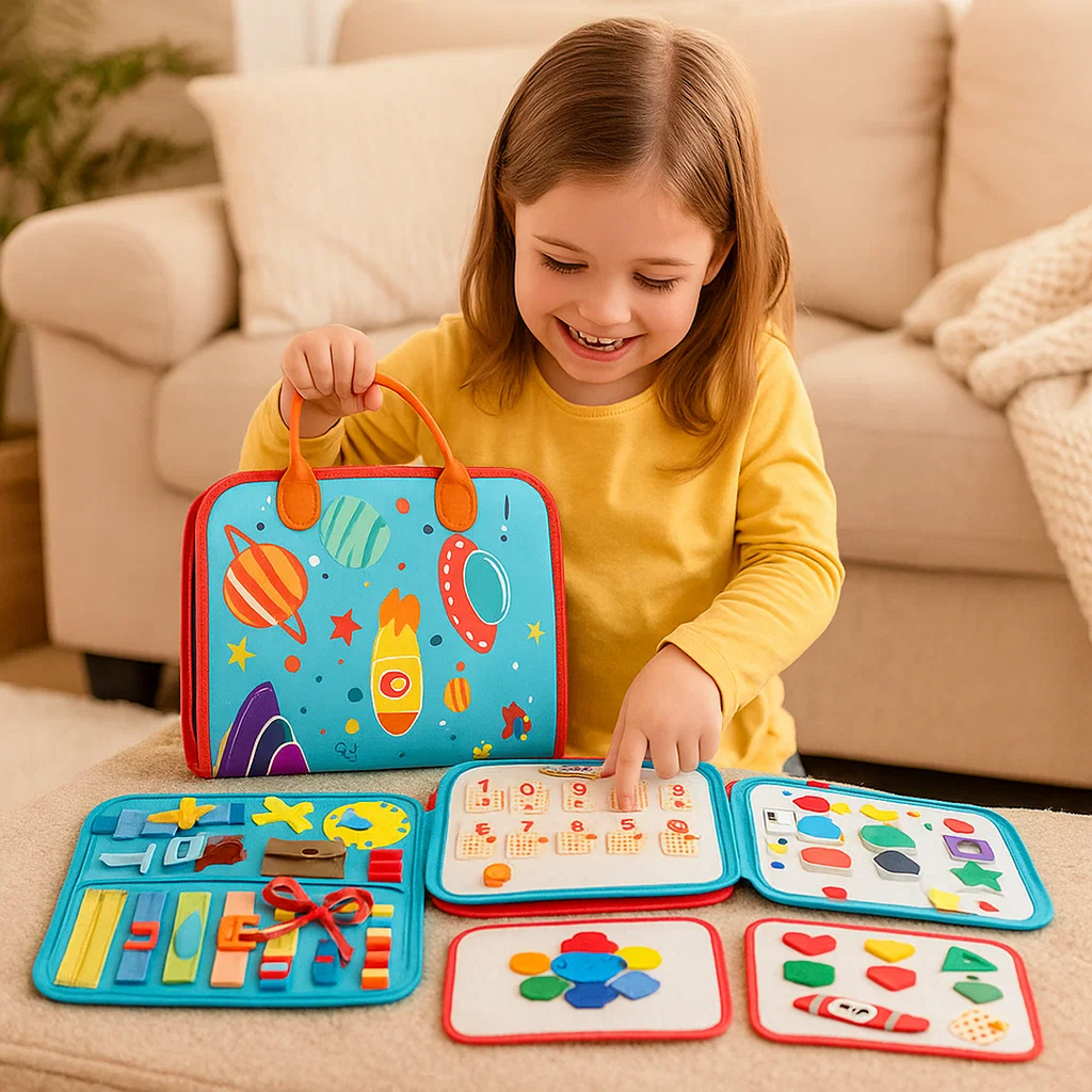 Children’s Activity Book Toy with Fabric Carry Case