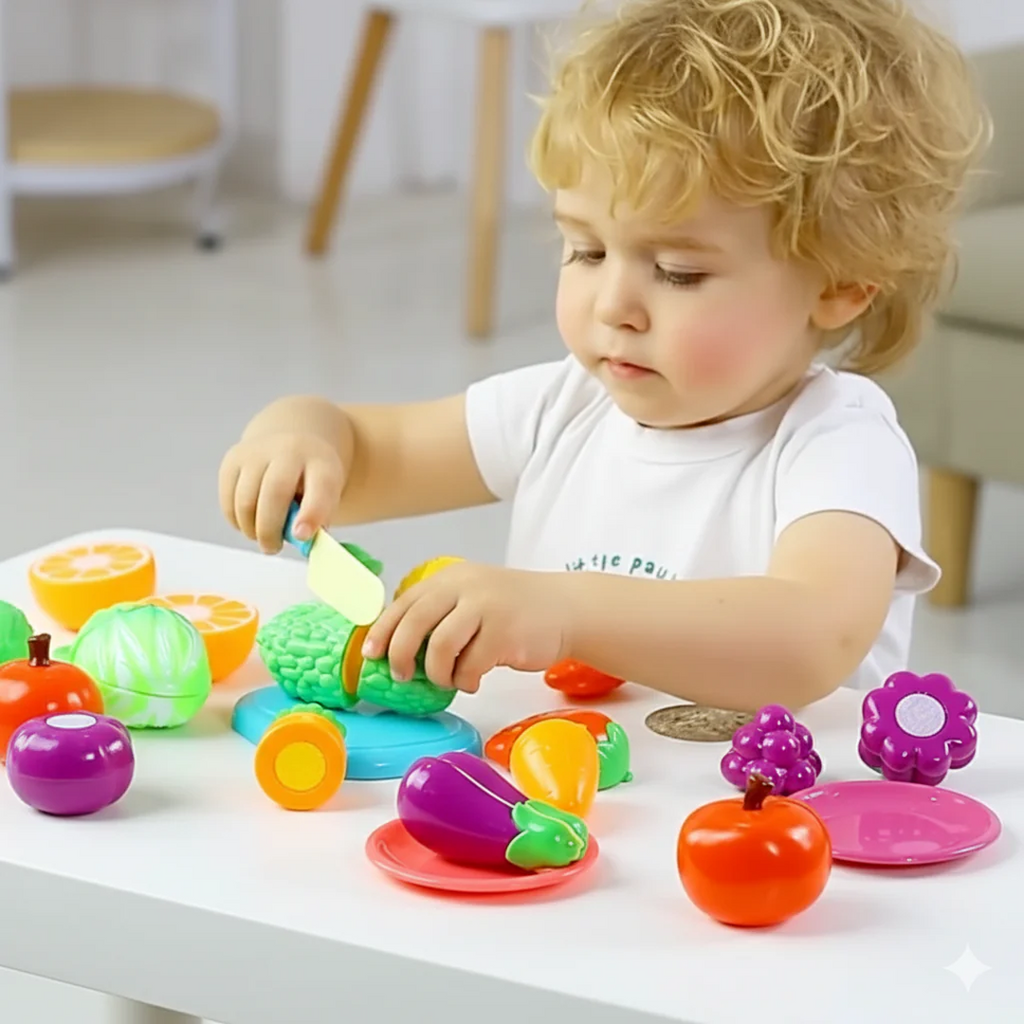 Cuttable Fruit and Vegetable Toy Play Set