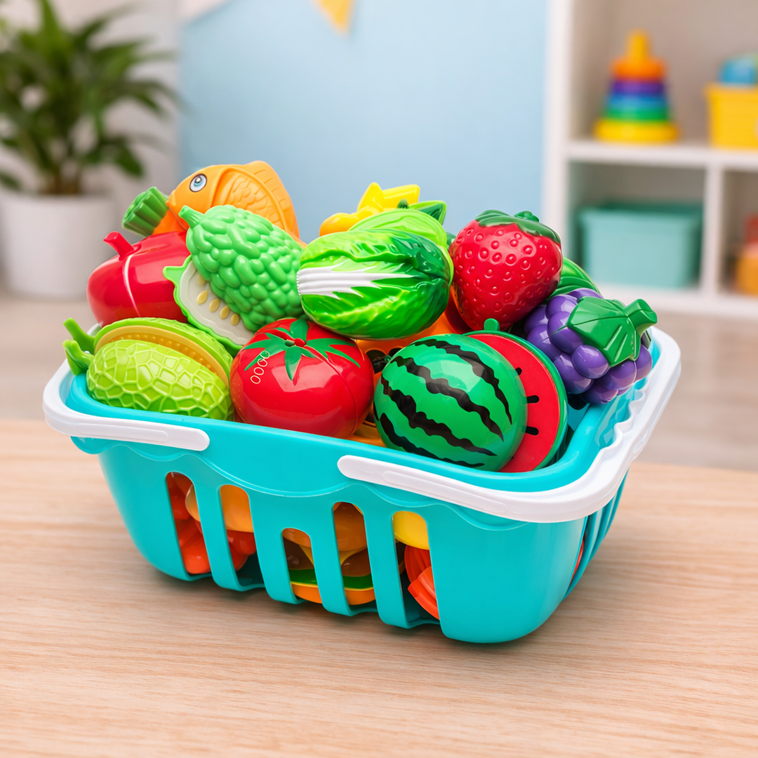 Cuttable Fruit and Vegetable Toy Play Set