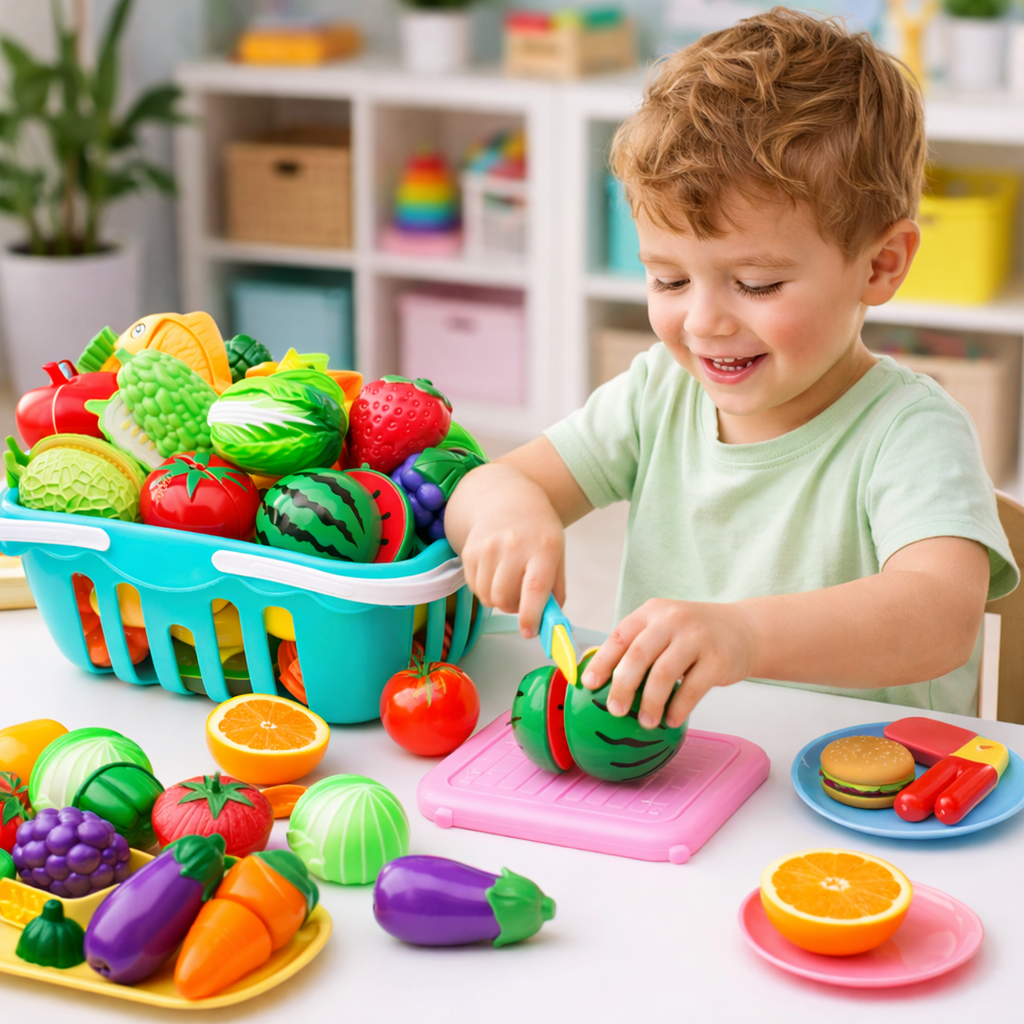 Cuttable Fruit and Vegetable Toy Play Set