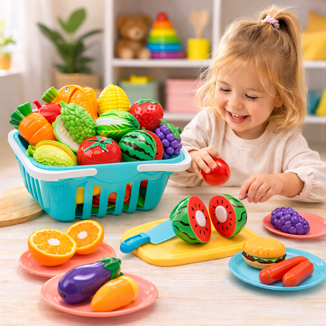 Cuttable Fruit and Vegetable Toy Play Set