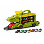 Gioco trasportatore di auto a forma di dinosauro con rampa