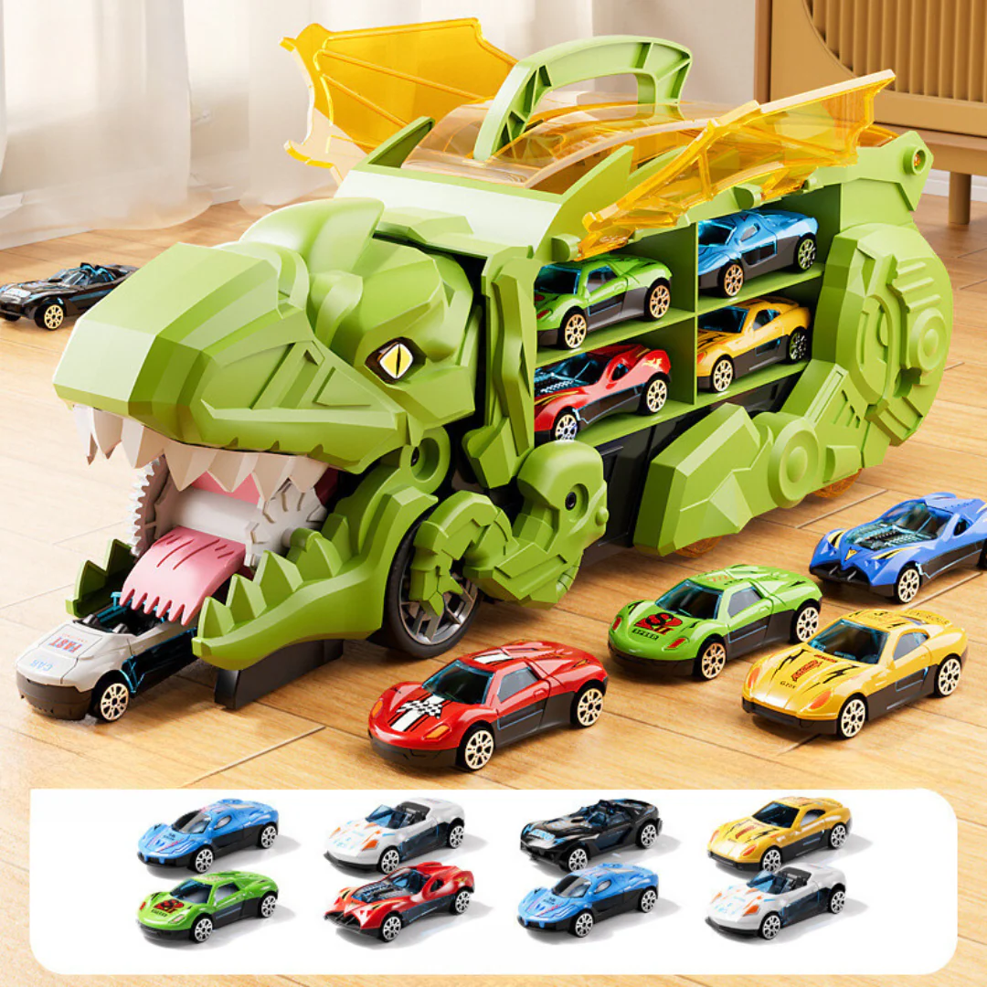 Dinosaur Car Carrier Toy with Ramp