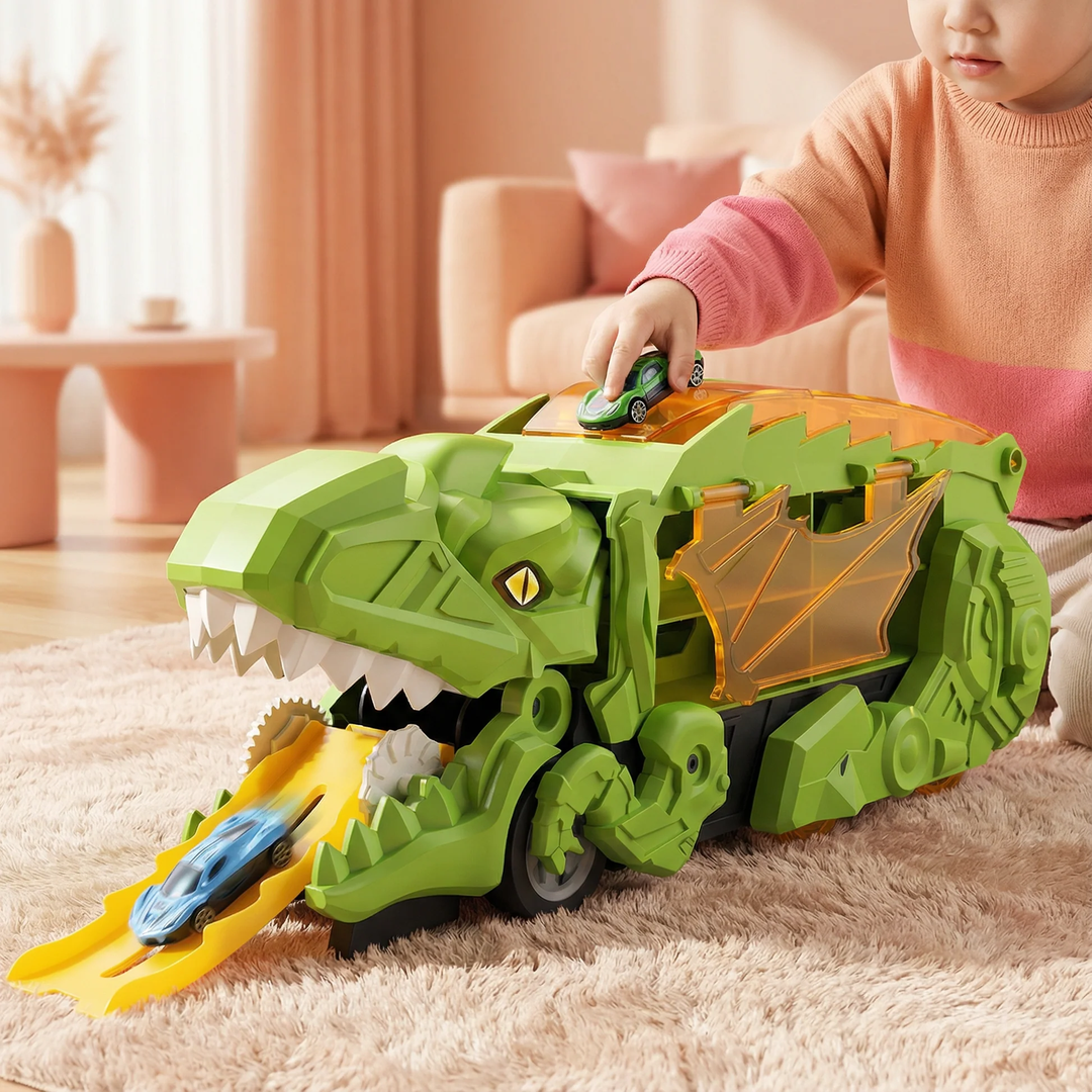 Dinosaur Car Carrier Toy with Ramp