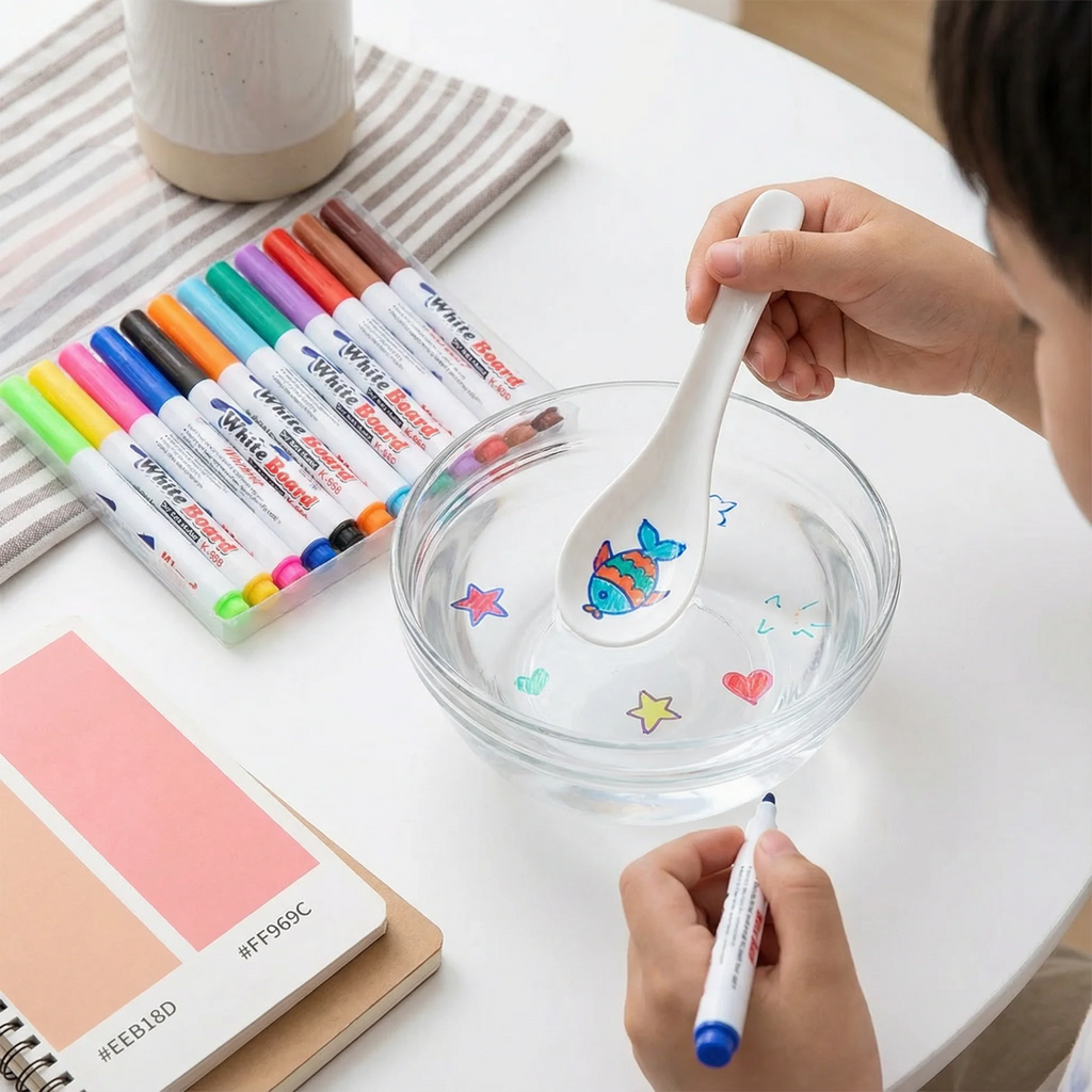 Floating Ink Drawing Marker Set with Water-Activated Effect