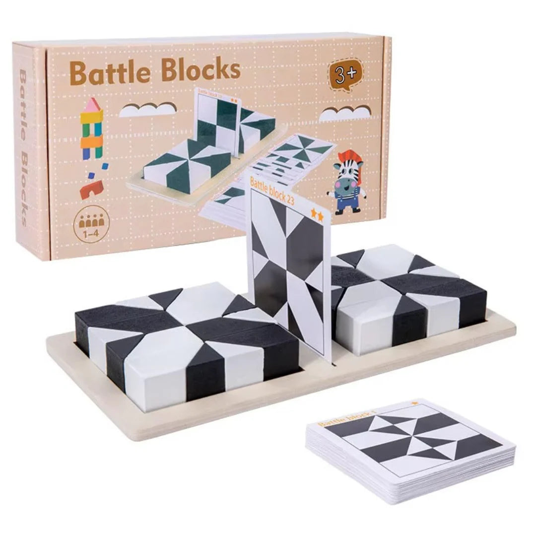 Dual Color Logic Puzzle Game with Geometric Blocks
