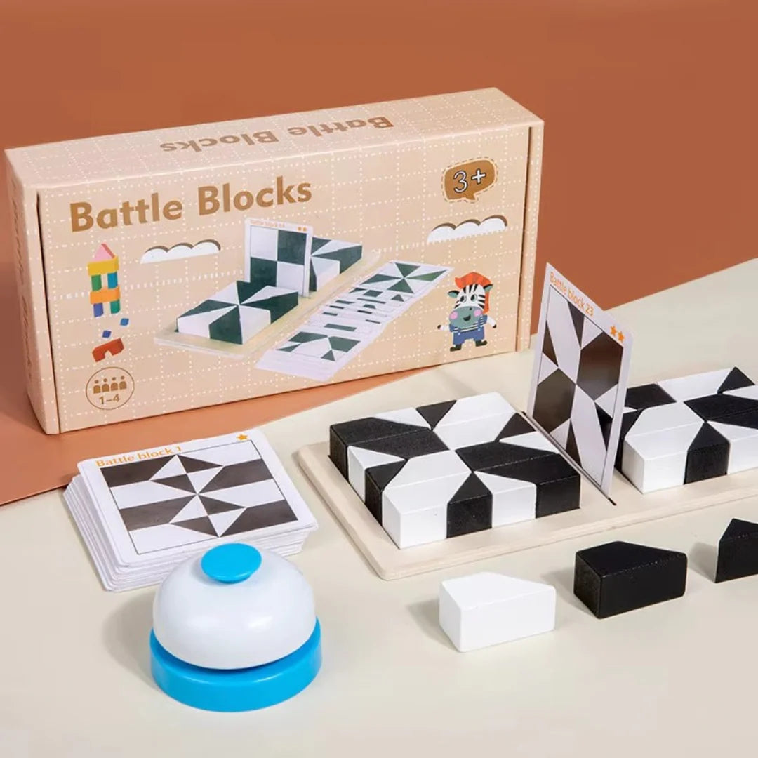 Dual Color Logic Puzzle Game with Geometric Blocks