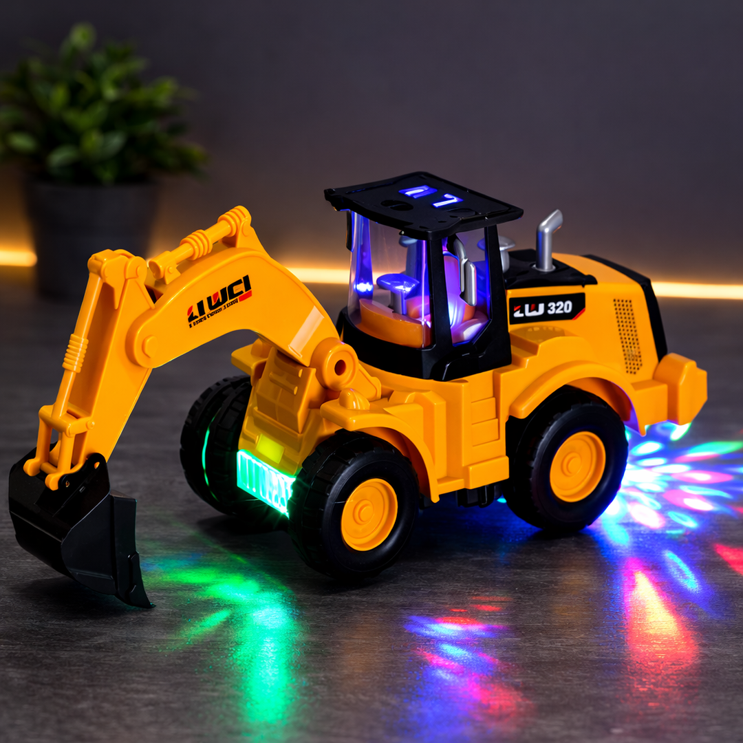 Kids Electric Wheel Loader Toy with Lights and Sound