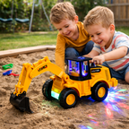 Cargadora eléctrica de ruedas de juguete para niños con luces y sonidos