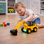 Cargadora eléctrica de ruedas de juguete para niños con luces y sonidos