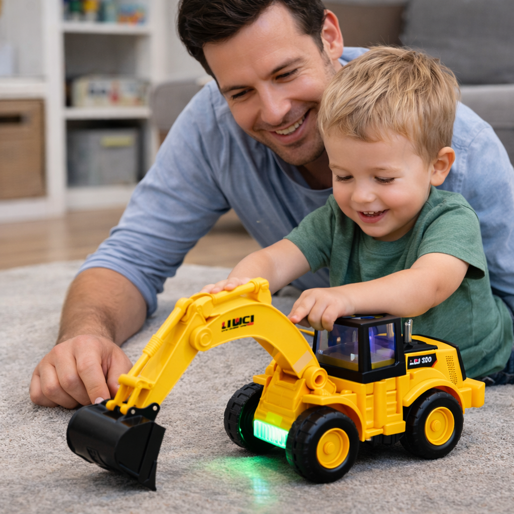 Kids Electric Wheel Loader Toy with Lights and Sound
