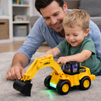 Cargadora eléctrica de ruedas de juguete para niños con luces y sonidos