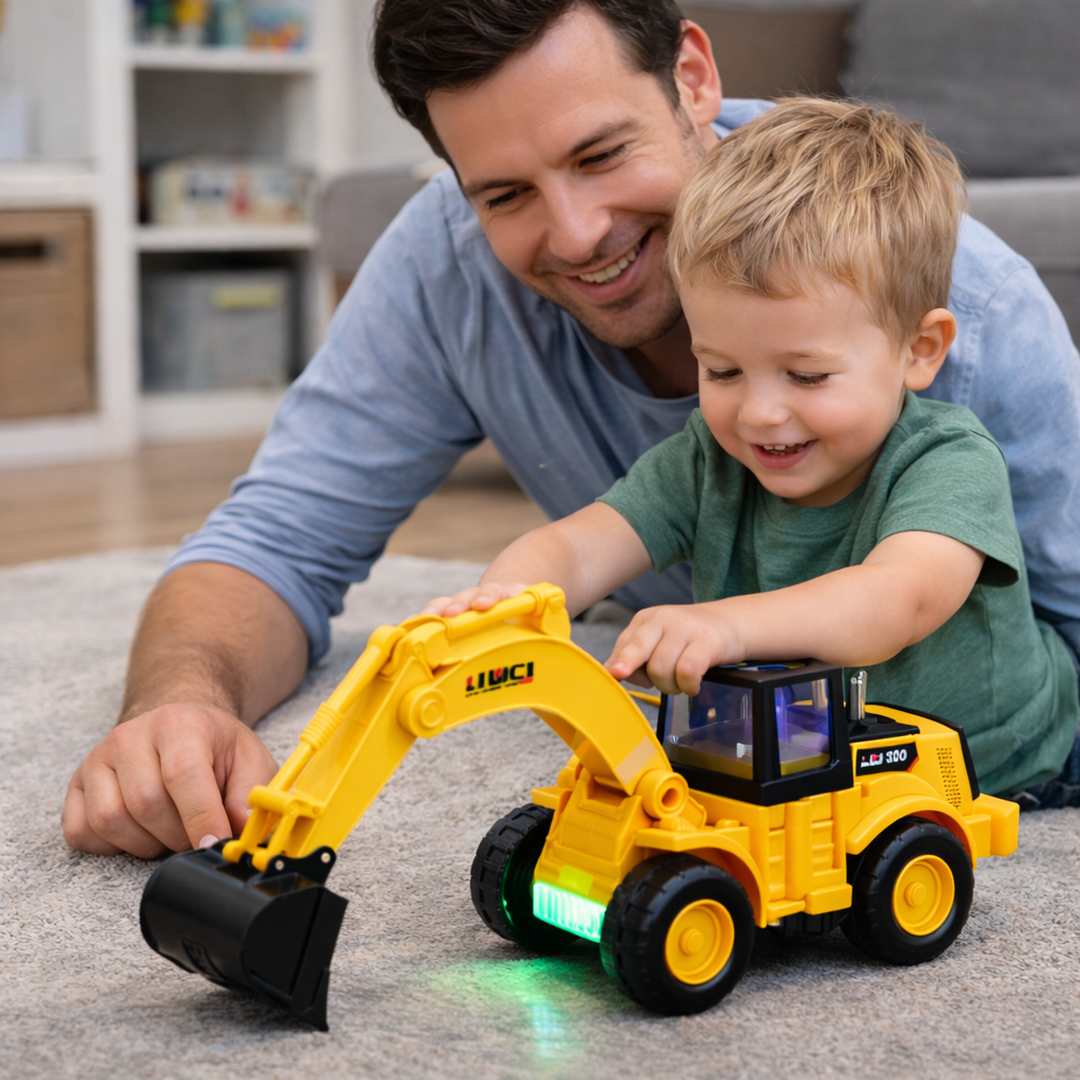 Kids Electric Wheel Loader Toy with Lights and Sound