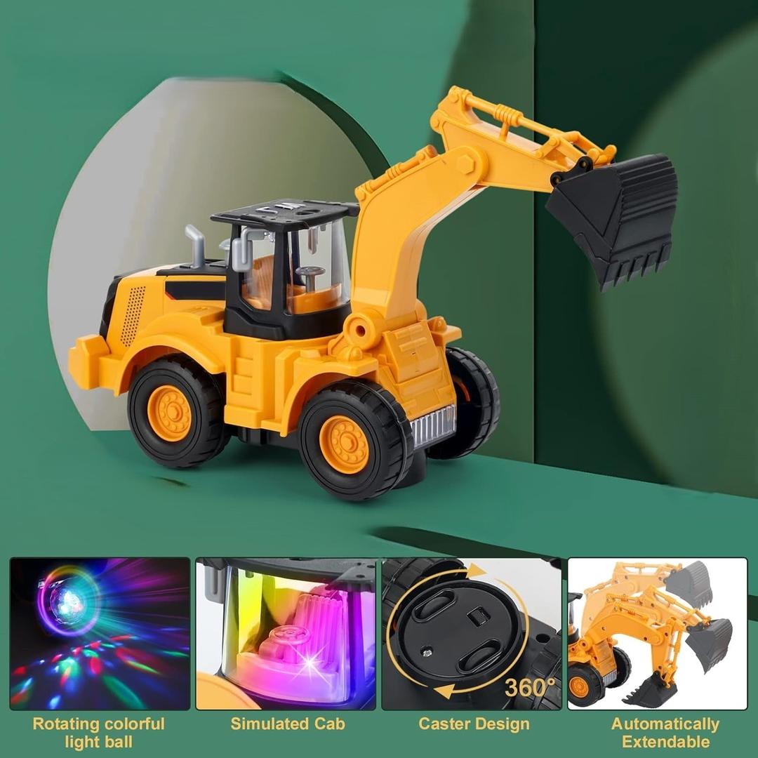 Kids Electric Wheel Loader Toy with Lights and Sound