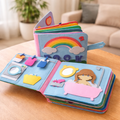 Felt Quiet Book with Interactive Fabric Pages