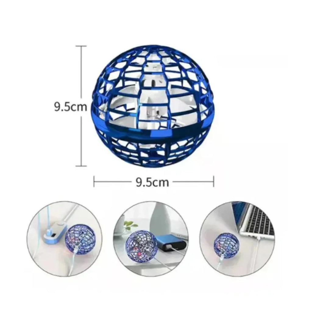 Flying ball toy with LED lighting