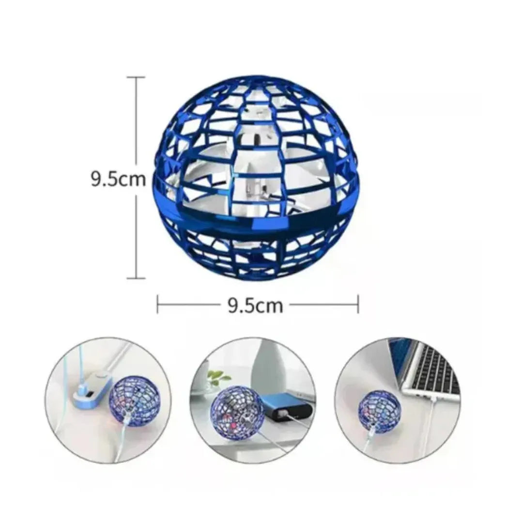 Flying ball toy with LED lighting
