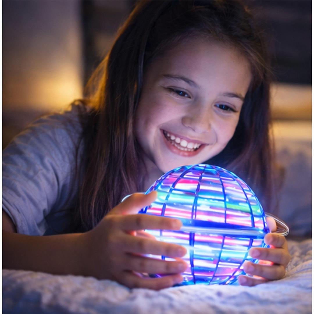 Flying ball toy with LED lighting