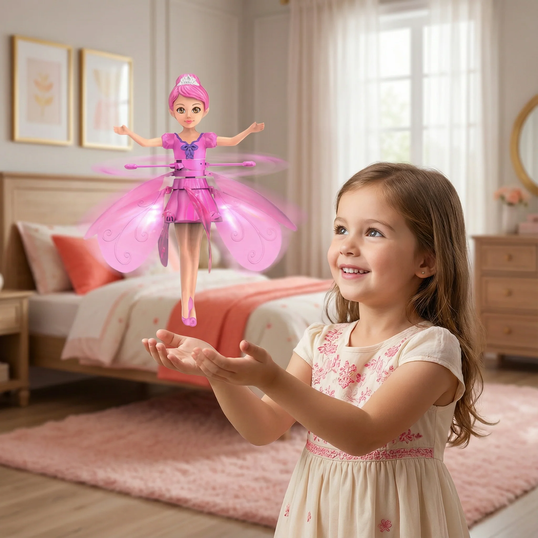 Flying Doll Toy with Rotating Wings