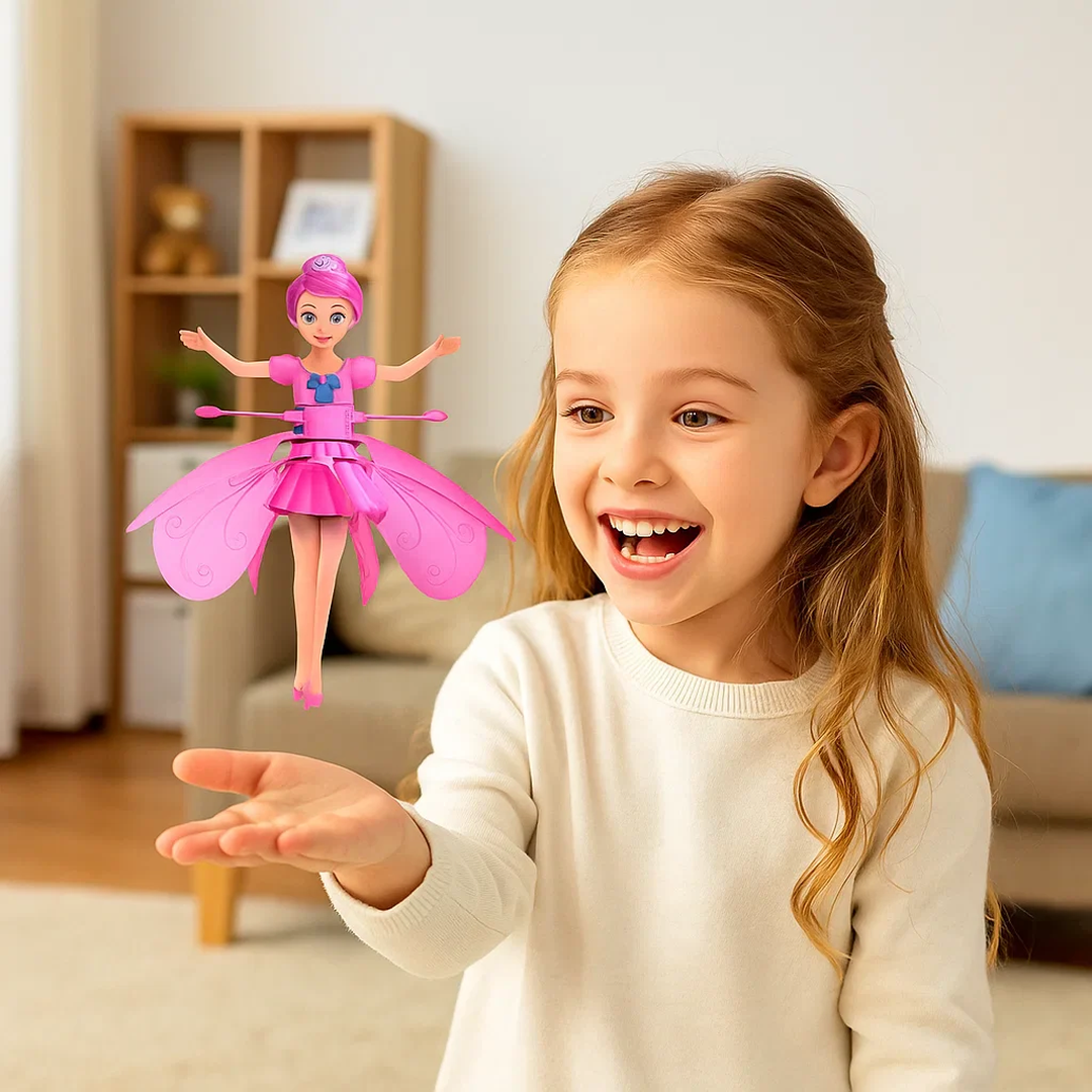 Flying Doll Toy with Rotating Wings