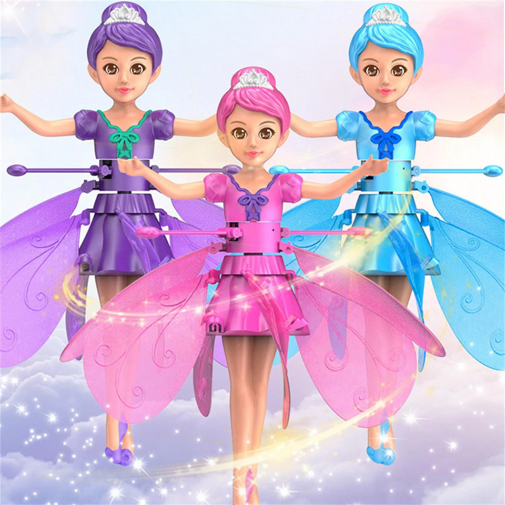 Flying Doll Toy with Rotating Wings