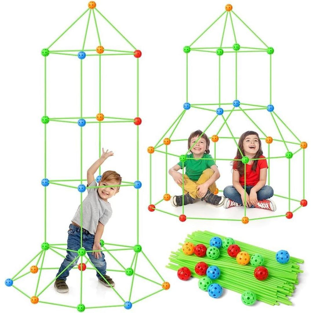Fort Building Kit with Rod and Connector System