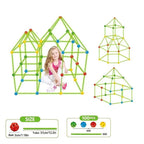 Kit per costruire fortini con sistema di aste e connettori