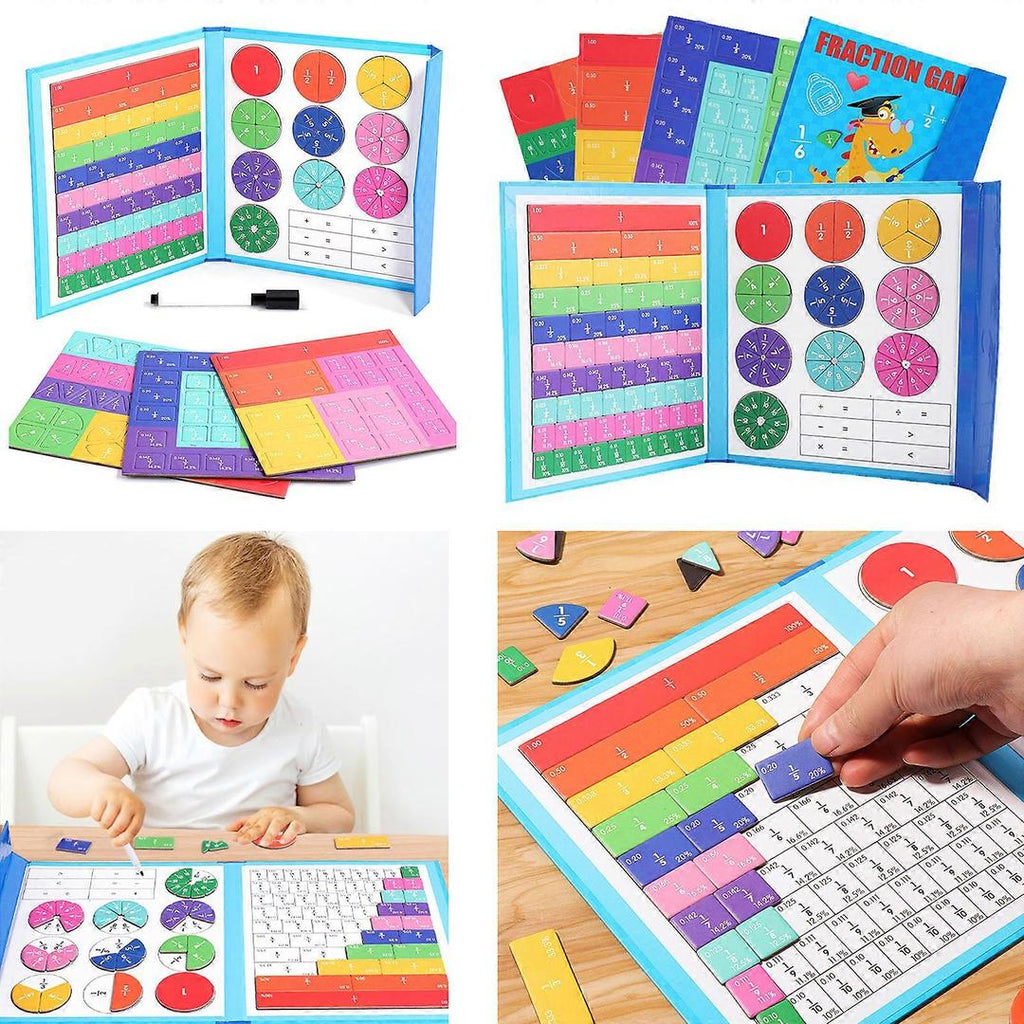 Magnetic Fraction Board Toy with Circular Pieces