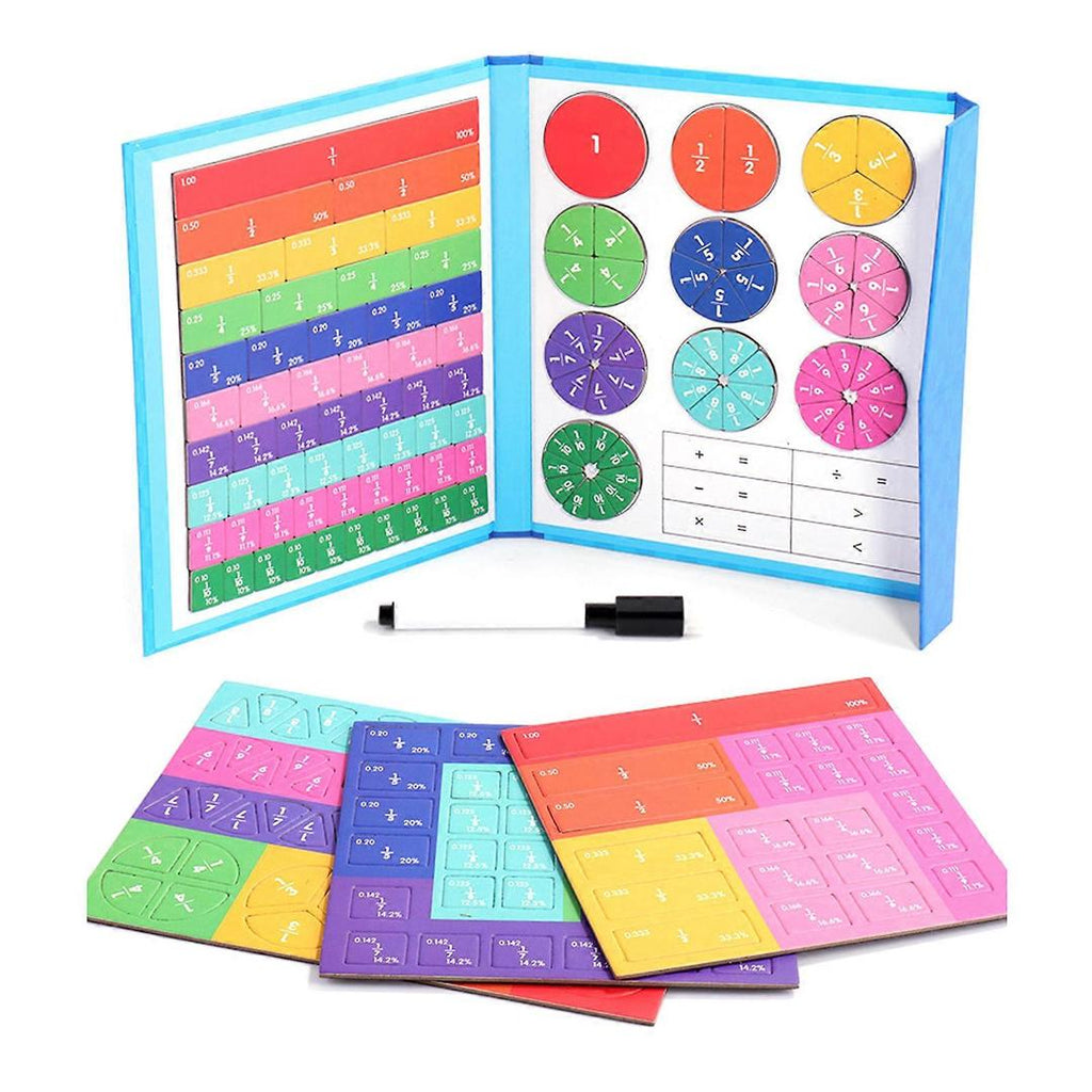 Magnetic Fraction Board Toy with Circular Pieces