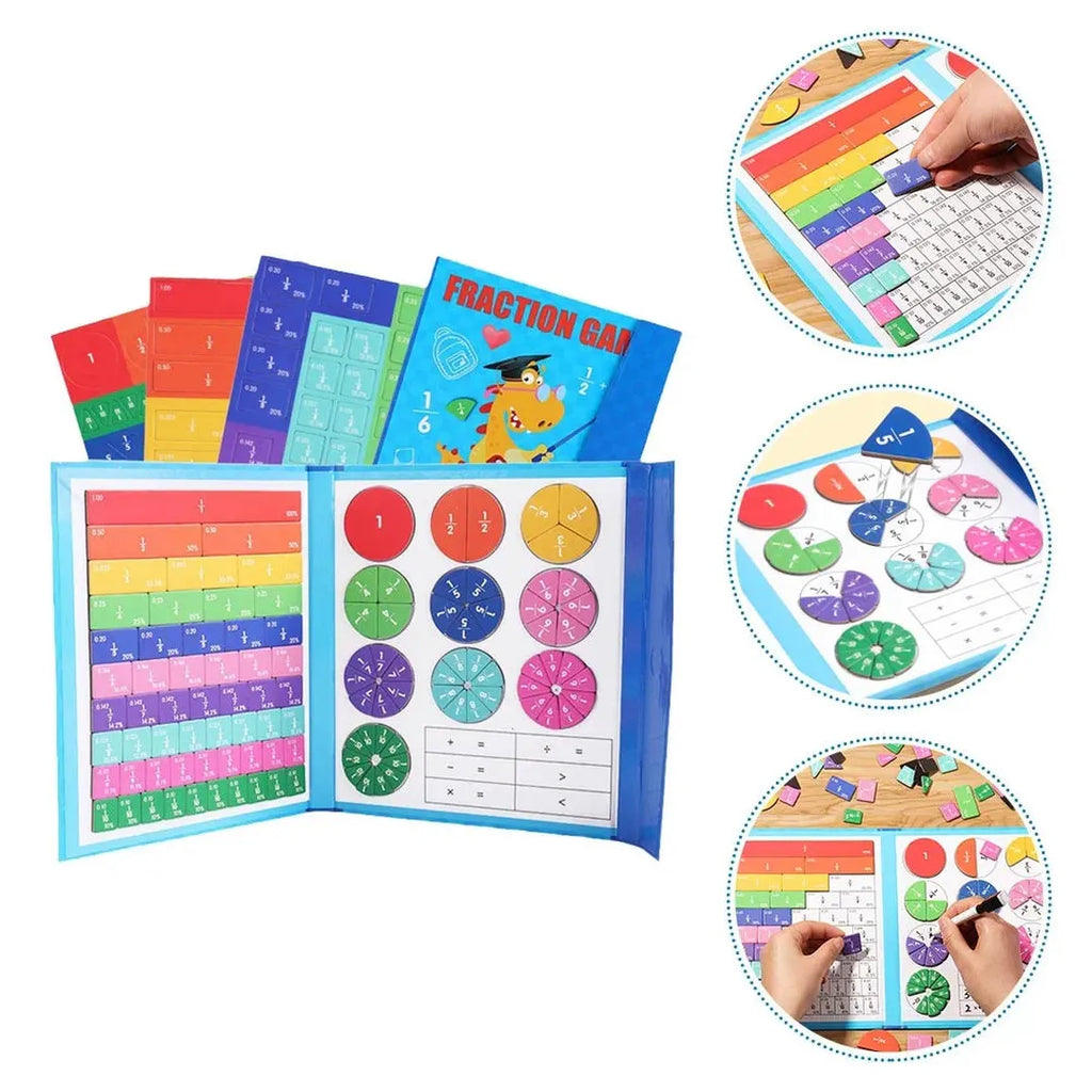 Magnetic Fraction Board Toy with Circular Pieces