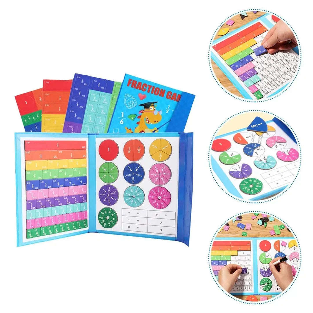 Magnetic Fraction Board Toy with Circular Pieces