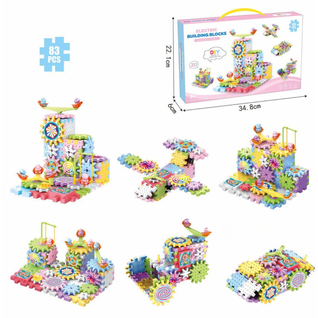 Montessori Gear Building Blocks Set