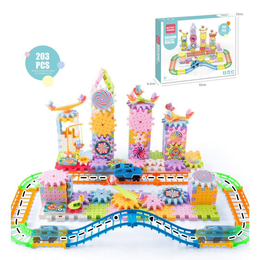 Montessori Gear Building Blocks Set