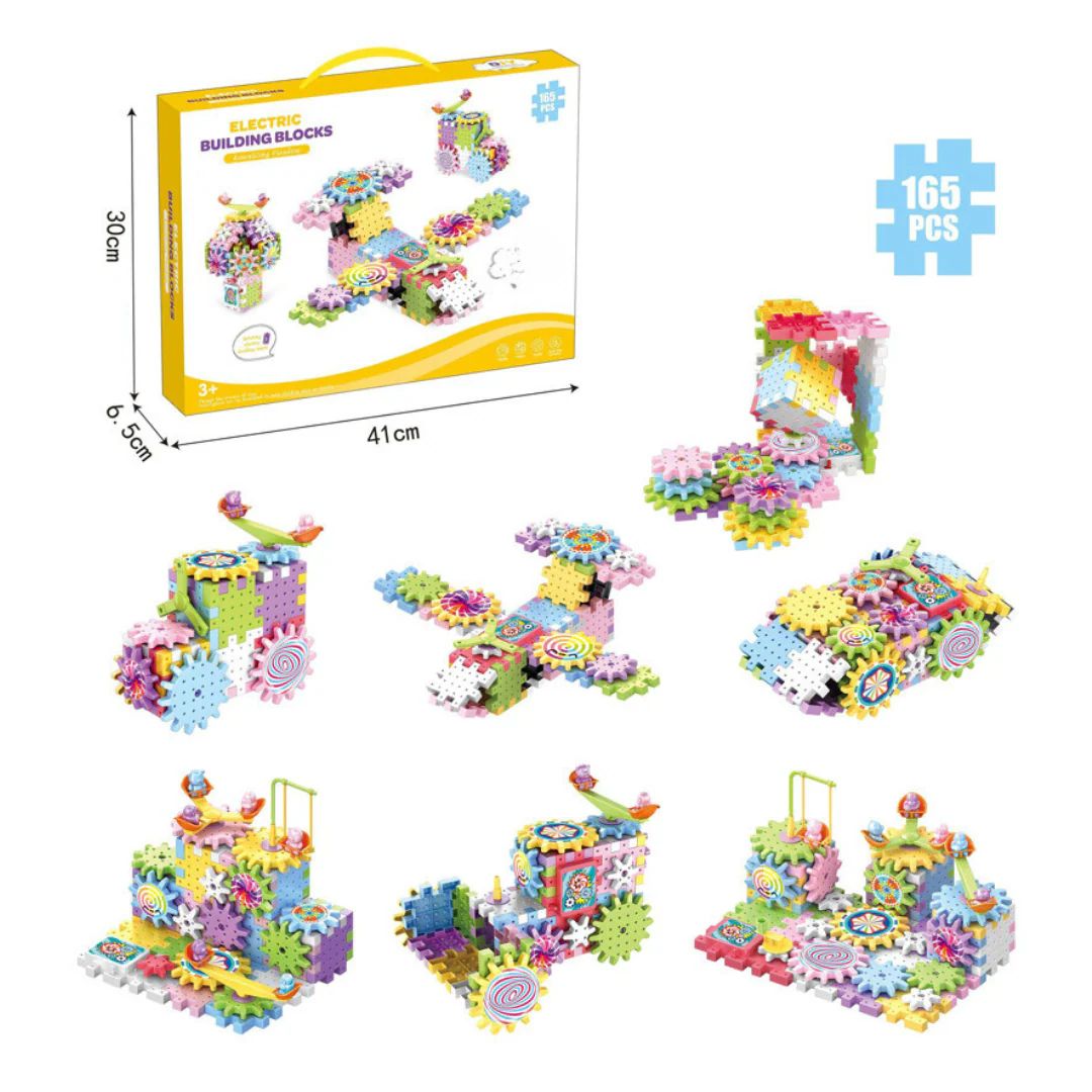 Montessori Gear Building Blocks Set
