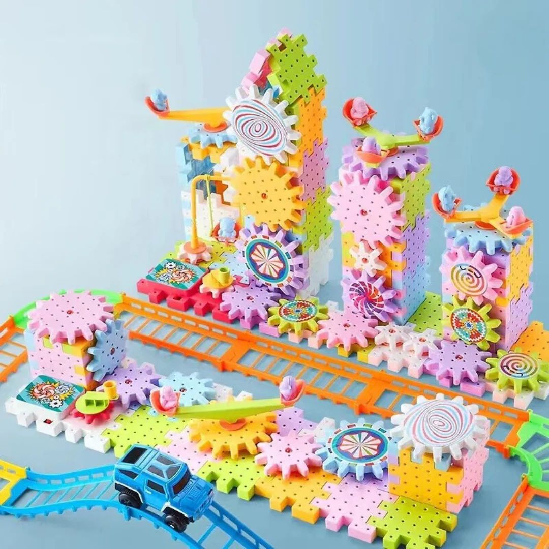 Montessori Gear Building Blocks Set