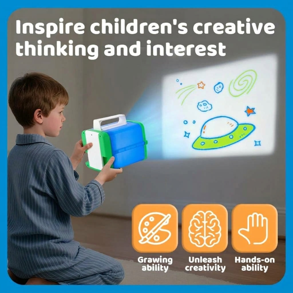 Children's 3D Picture Learning Projector - Drawing Board Doodle Toy