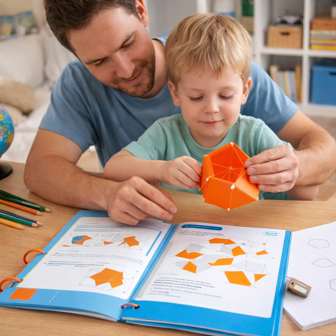 Geometry Activity Book with Foldable Shape Components