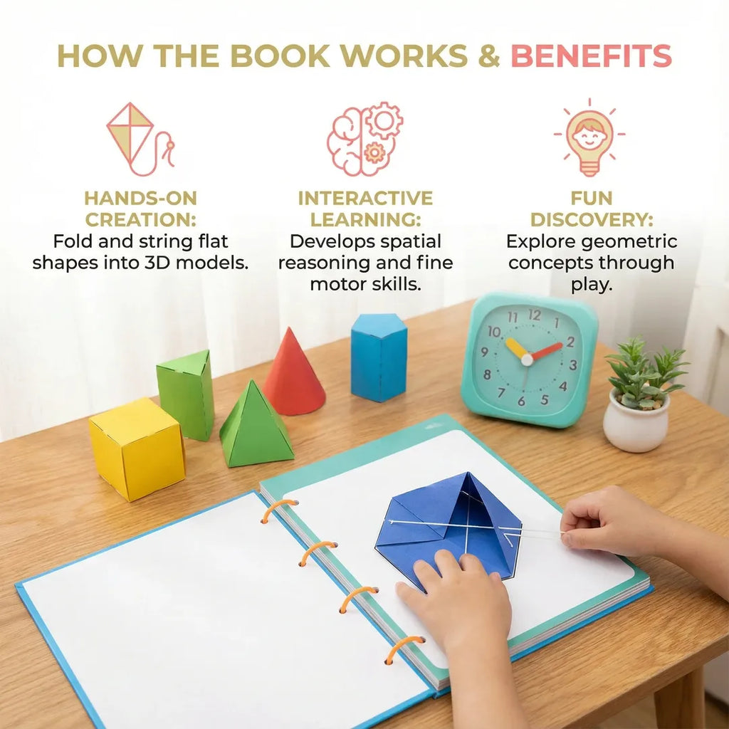 Geometry Activity Book with Foldable Shape Components