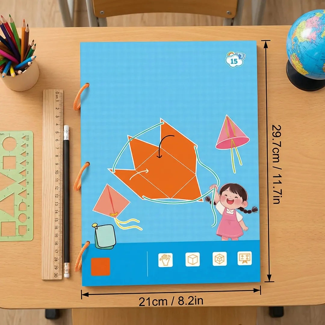 Geometry Activity Book with Foldable Shape Components