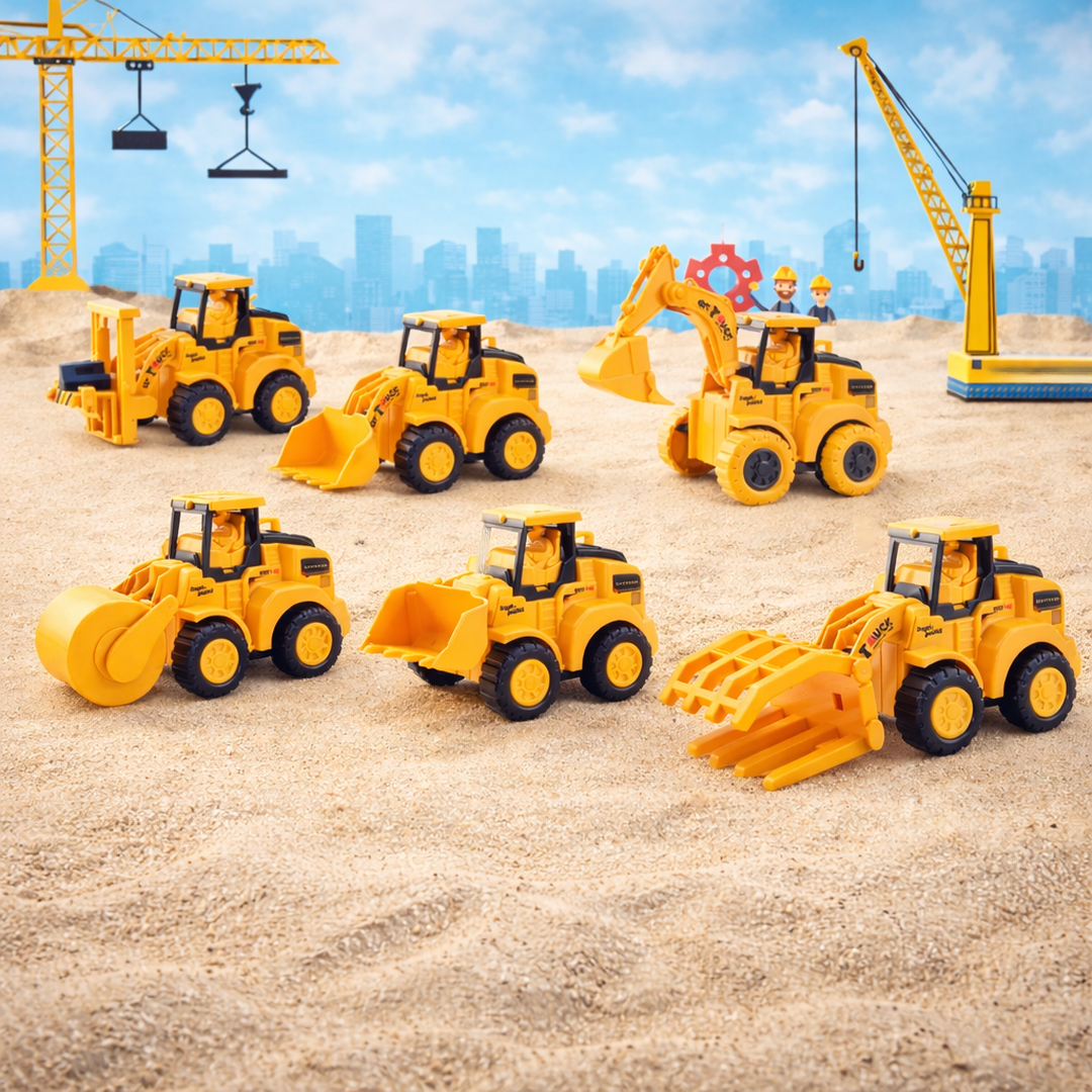 Kids Construction Vehicles Toy Set