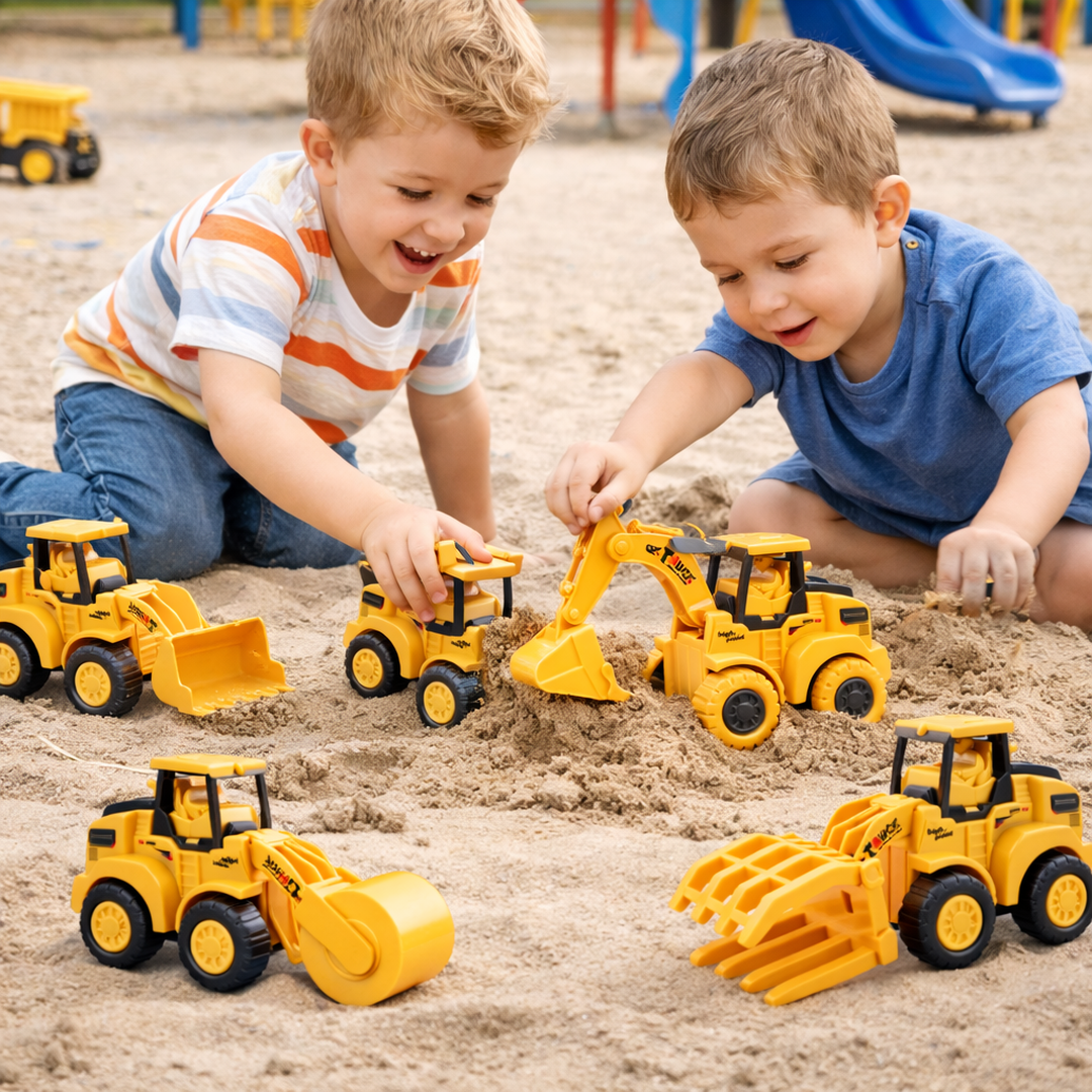 Kids Construction Vehicles Toy Set
