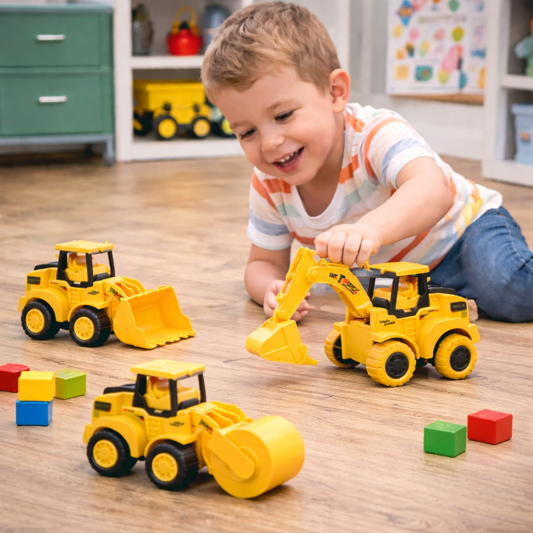 Kids Construction Vehicles Toy Set