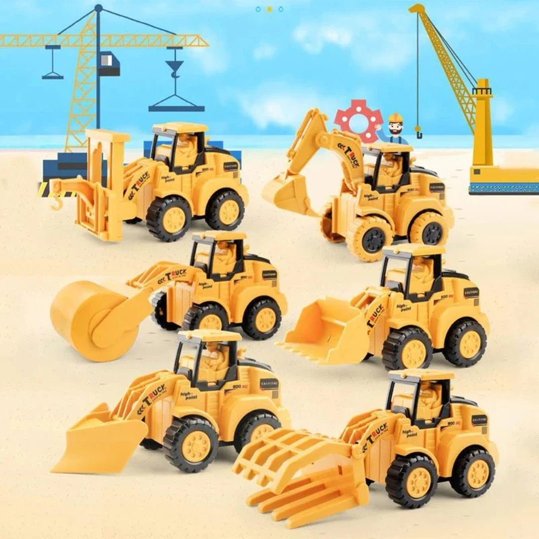 Kids Construction Vehicles Toy Set