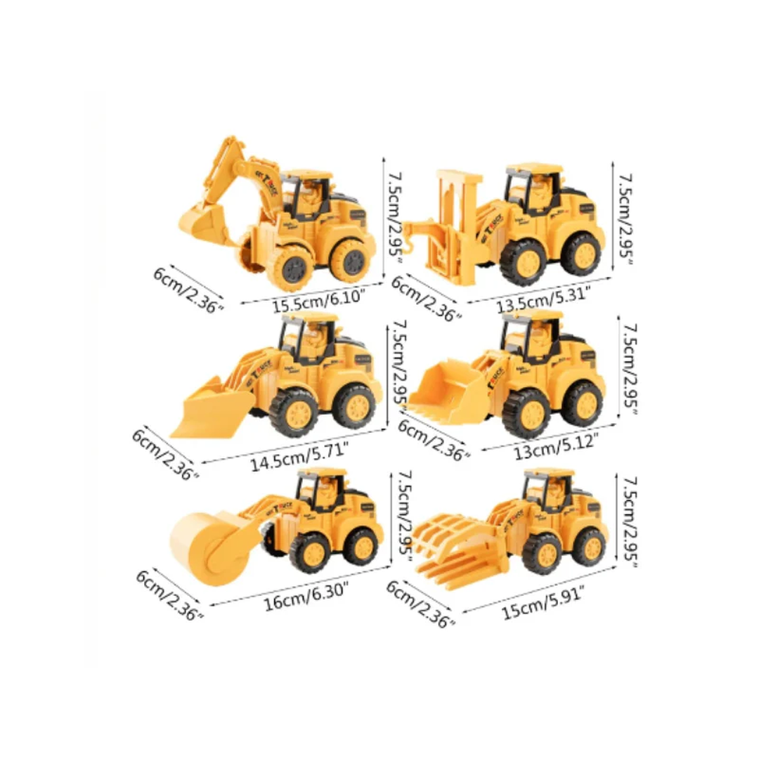 Kids Construction Vehicles Toy Set