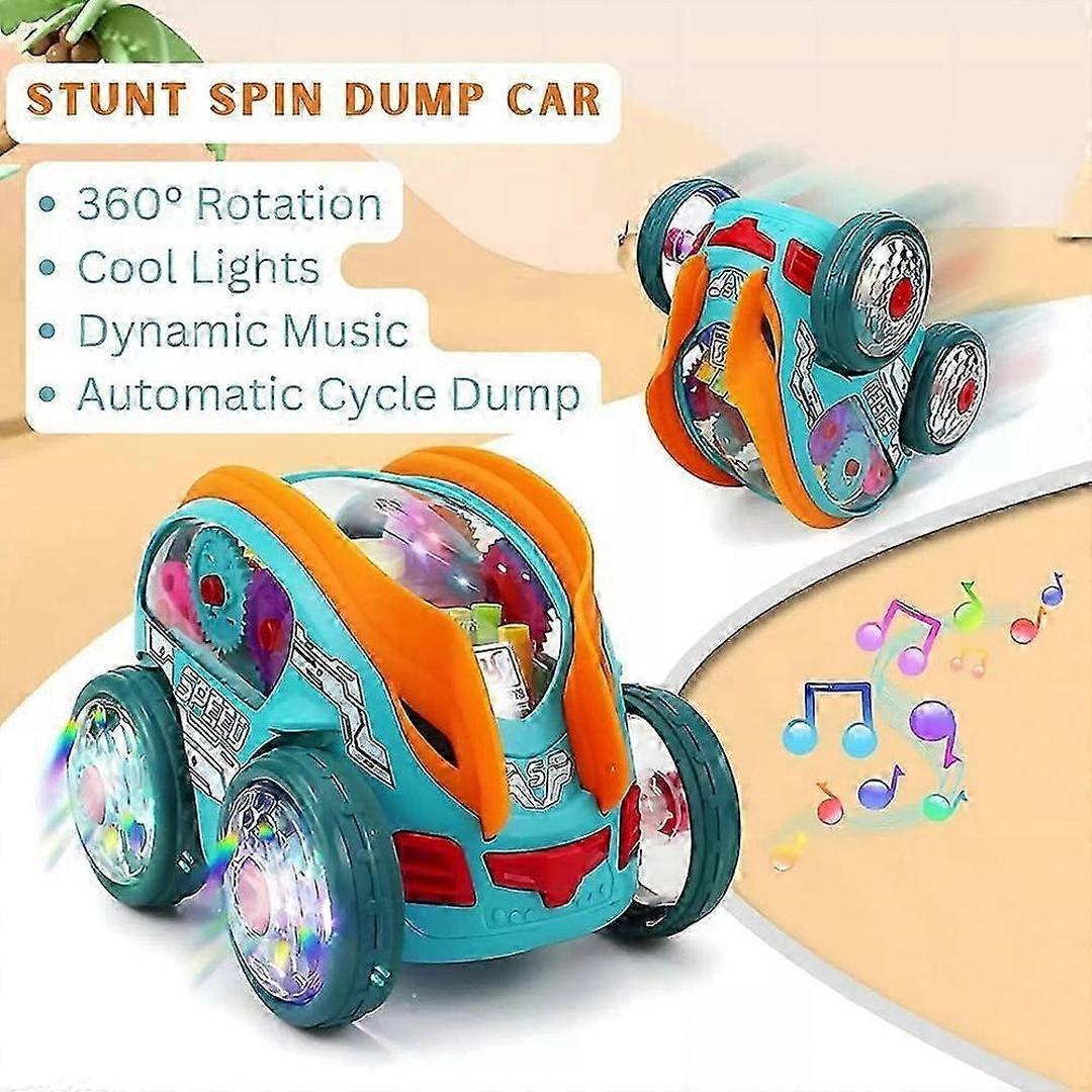 Light-Up Toy Car with Visible Gears