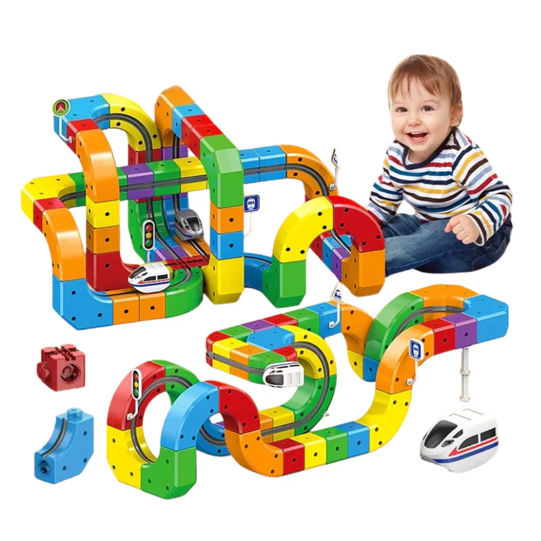 Magnetic Marble Run Building Blocks Toy